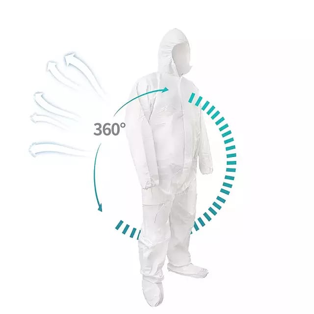 Plain Unisex Hazmat Hooded Suit with Shoe Cover - The Original Wears